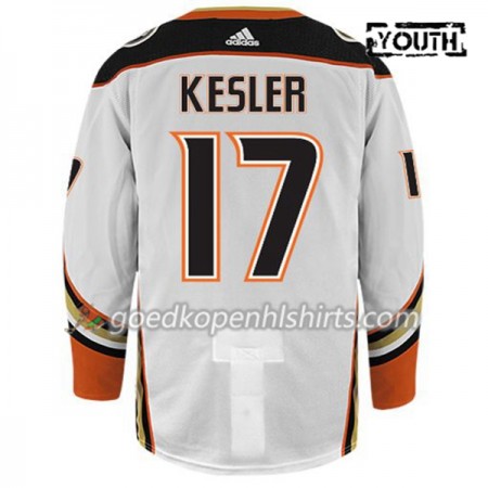Anaheim Ducks RYAN KESLER 17 Adidas Wit Authentic Shirt - Kinderen